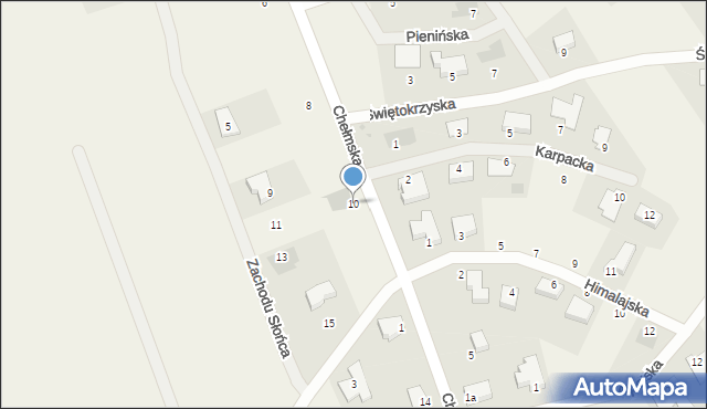 Skwierzynka, Chełmska, 10, mapa Skwierzynka