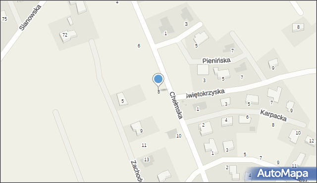 Skwierzynka, Chełmska, 8, mapa Skwierzynka