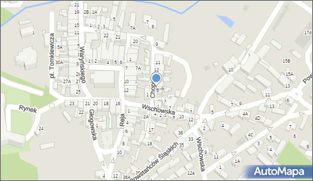 Sława, Chopina Fryderyka, 16, mapa Sława