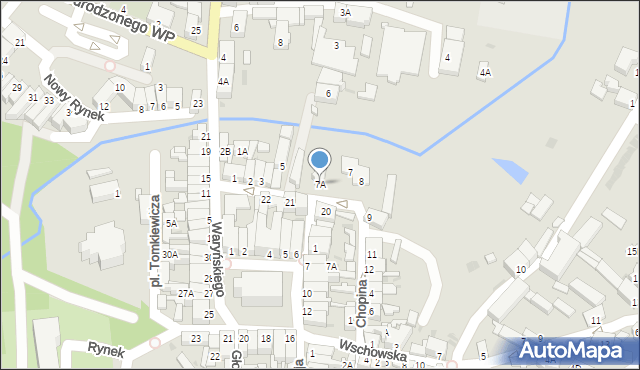 Sława, Chopina Fryderyka, 7A, mapa Sława