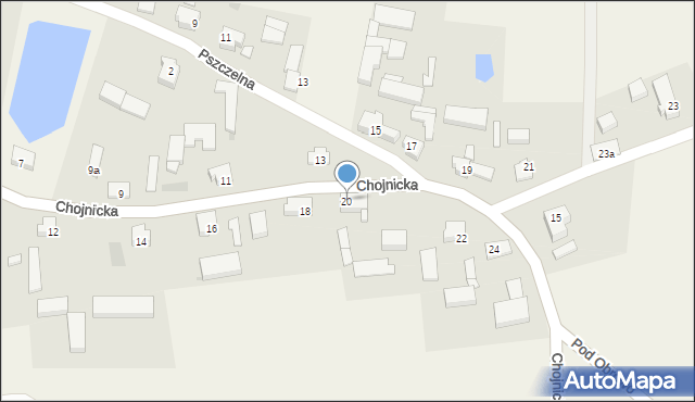 Sławęcin, Chojnicka, 20, mapa Sławęcin