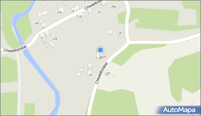 Sławków, Chwaliboskie, 28, mapa Sławków