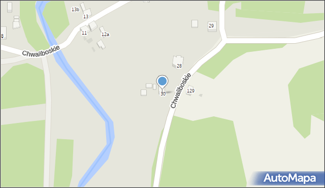 Sławków, Chwaliboskie, 30, mapa Sławków