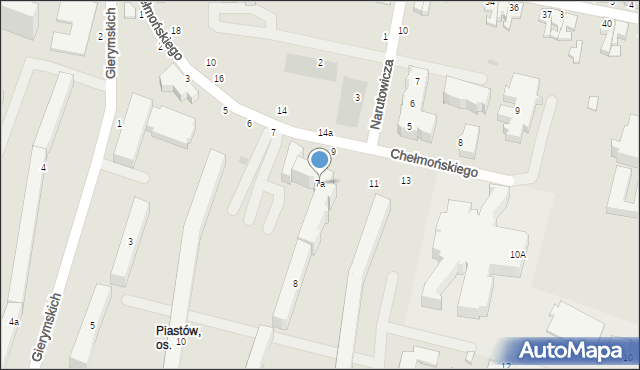 Słupsk, Chełmońskiego Józefa, 7a, mapa Słupska