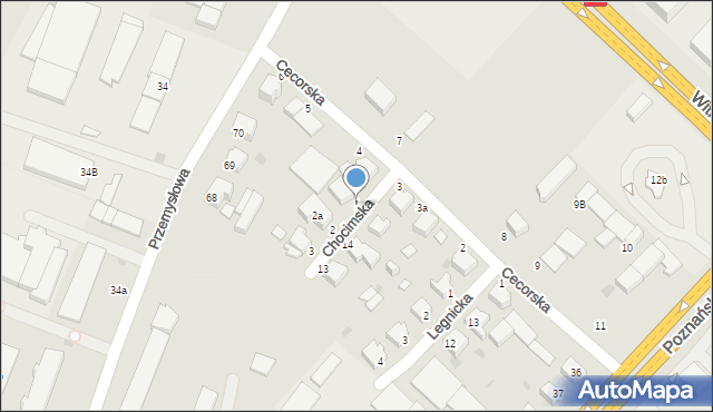 Słupsk, Chocimska, 1, mapa Słupska