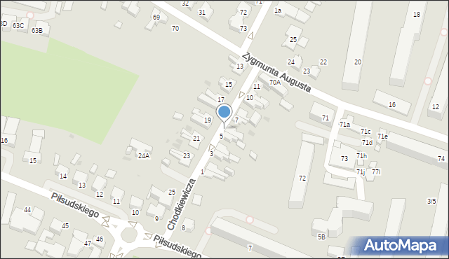 Słupsk, Chodkiewicza Jana Karola, hetm., 6, mapa Słupska