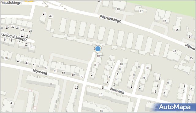 Słupsk, Chotomskiej Wandy, 10, mapa Słupska