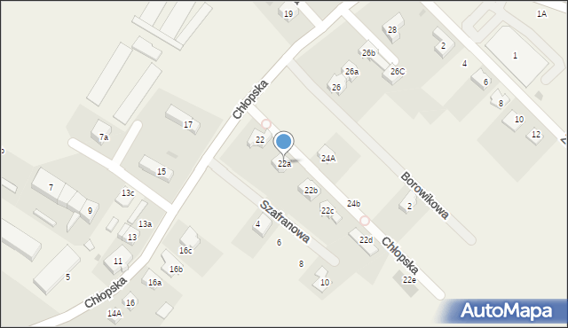 Smolec, Chłopska, 22a, mapa Smolec