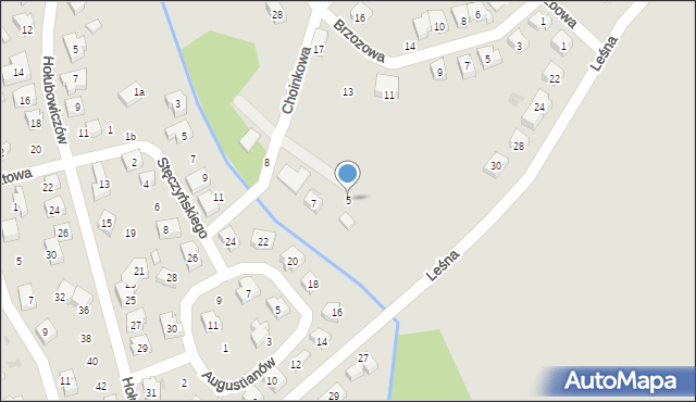 Sobótka, Choinkowa, 5, mapa Sobótka