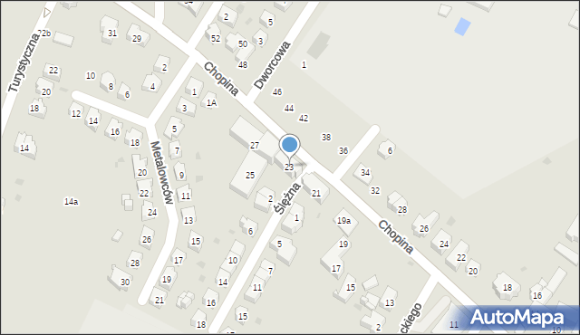Sobótka, Chopina Fryderyka, 23, mapa Sobótka