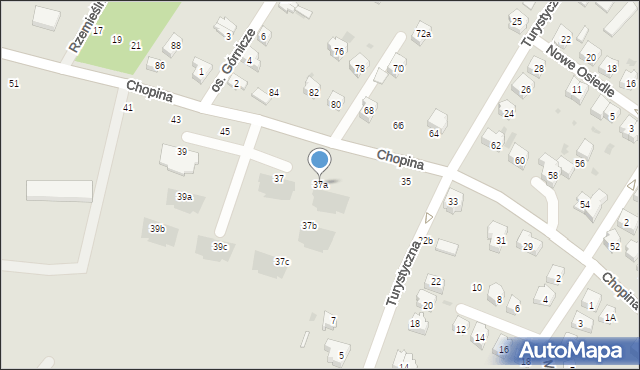Sobótka, Chopina Fryderyka, 37a, mapa Sobótka