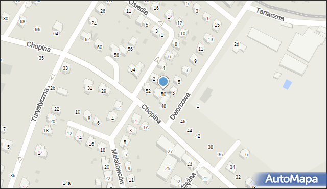 Sobótka, Chopina Fryderyka, 50, mapa Sobótka