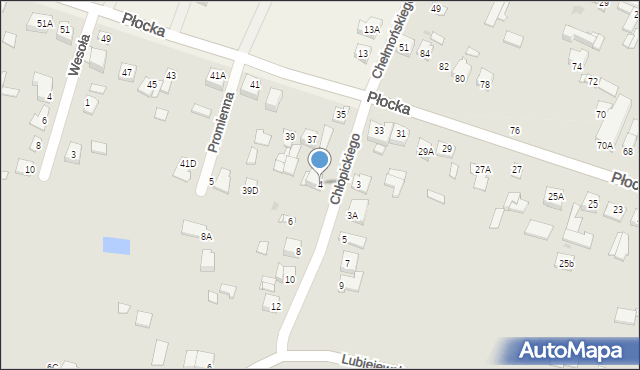 Sochaczew, Chłopickiego Józefa, gen., 4, mapa Sochaczew