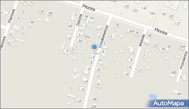 Sochaczew, Chodkiewicza Aleksandra, 6A, mapa Sochaczew