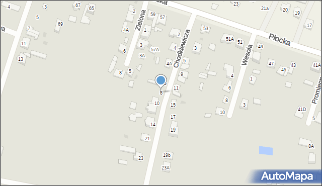 Sochaczew, Chodkiewicza Aleksandra, 8, mapa Sochaczew