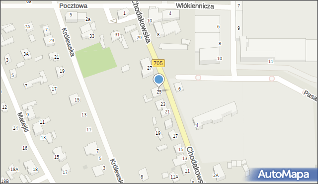 Sochaczew, Chodakowska, 25, mapa Sochaczew