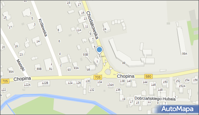 Sochaczew, Chodakowska, 3, mapa Sochaczew