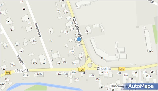 Sochaczew, Chodakowska, 5, mapa Sochaczew