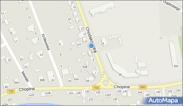 Sochaczew, Chodakowska, 7, mapa Sochaczew