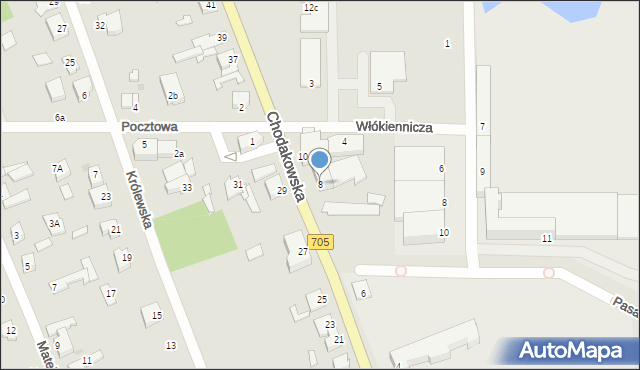 Sochaczew, Chodakowska, 8, mapa Sochaczew