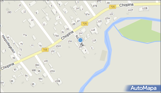 Sochaczew, Chopina Fryderyka, 106, mapa Sochaczew