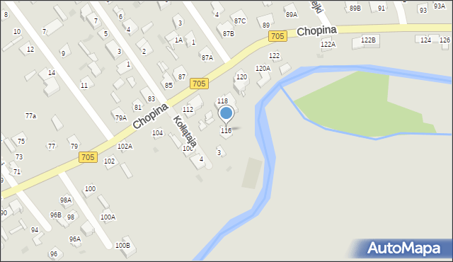 Sochaczew, Chopina Fryderyka, 116, mapa Sochaczew