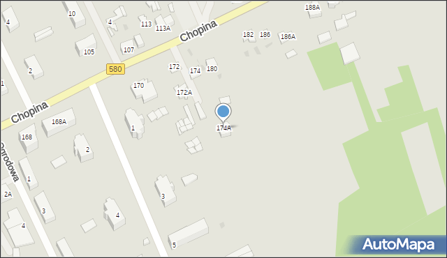Sochaczew, Chopina Fryderyka, 174A, mapa Sochaczew
