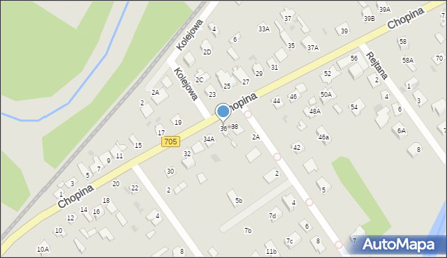 Sochaczew, Chopina Fryderyka, 36, mapa Sochaczew