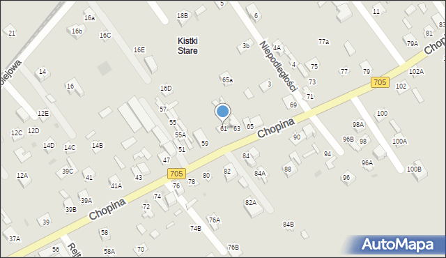 Sochaczew, Chopina Fryderyka, 61, mapa Sochaczew
