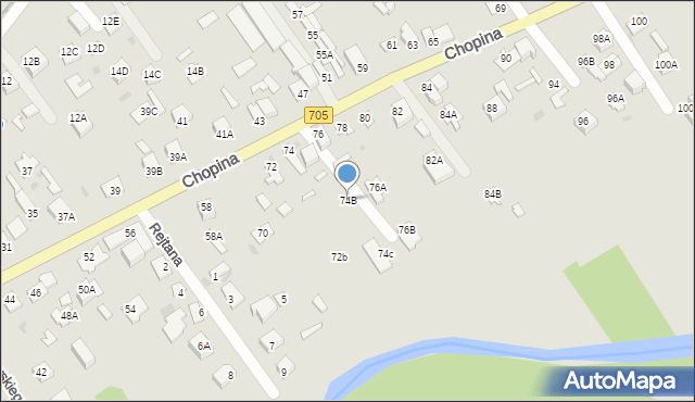 Sochaczew, Chopina Fryderyka, 74B, mapa Sochaczew