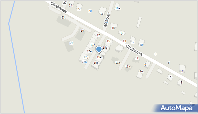 Sokołów Podlaski, Chabrowa, 15e, mapa Sokołów Podlaski