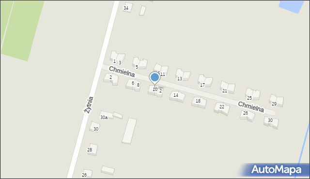 Sokołów Podlaski, Chmielna, 10, mapa Sokołów Podlaski