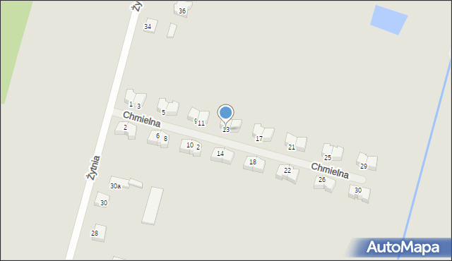 Sokołów Podlaski, Chmielna, 13, mapa Sokołów Podlaski