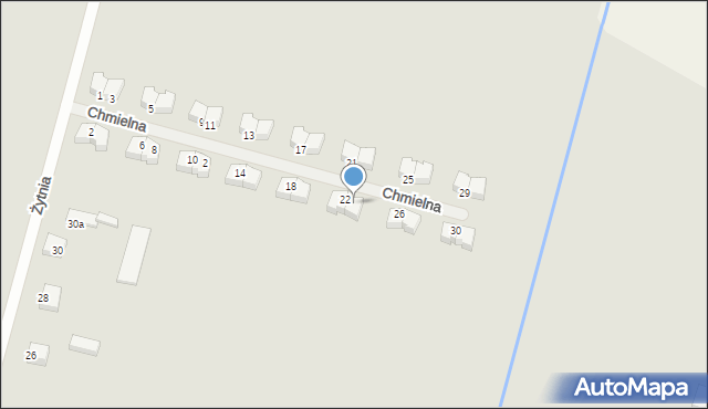 Sokołów Podlaski, Chmielna, 24, mapa Sokołów Podlaski
