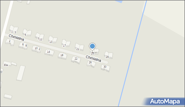 Sokołów Podlaski, Chmielna, 25, mapa Sokołów Podlaski