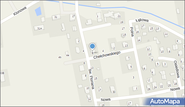 Sońsk, Chełchowskiego Franciszka, ks., 6, mapa Sońsk
