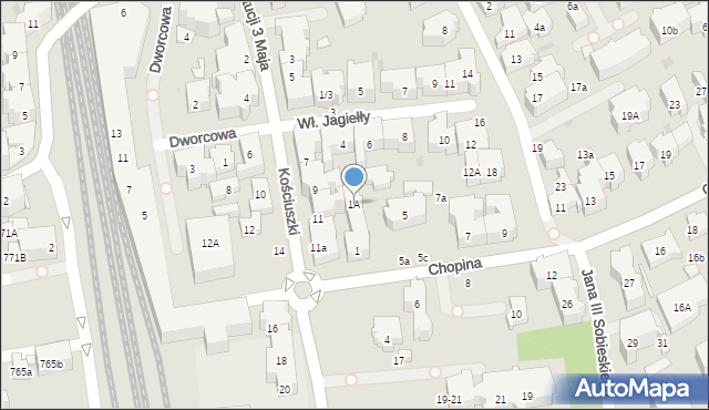 Sopot, Chopina Fryderyka, 1A, mapa Sopotu