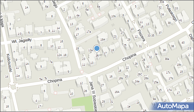 Sopot, Chopina Fryderyka, 15, mapa Sopotu
