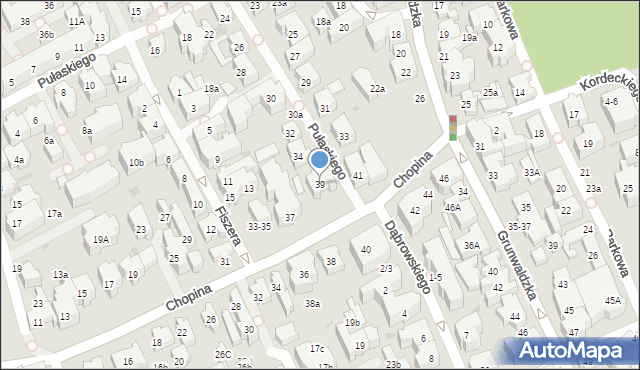 Sopot, Chopina Fryderyka, 39, mapa Sopotu