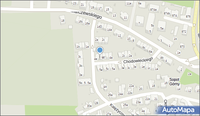 Sopot, Chodowieckiego Daniela, 4d, mapa Sopotu