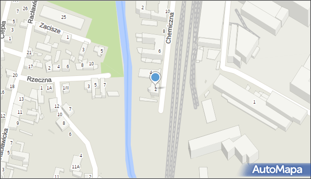 Sosnowiec, Chemiczna, 2, mapa Sosnowca