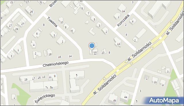 Śrem, Chełmońskiego Józefa, 12A, mapa Śrem