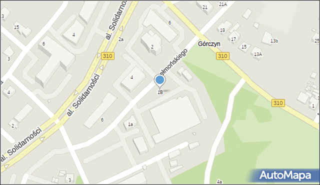 Śrem, Chełmońskiego Józefa, 1B, mapa Śrem