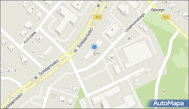 Śrem, Chełmońskiego Józefa, 6, mapa Śrem