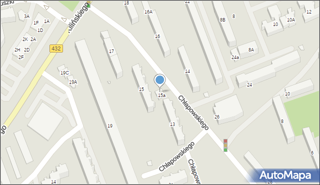 Śrem, Chłapowskiego Dezyderego, gen., 15b, mapa Śrem