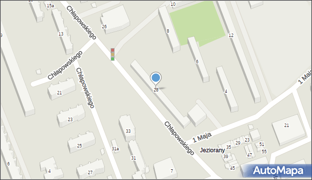 Śrem, Chłapowskiego Dezyderego, gen., 28, mapa Śrem