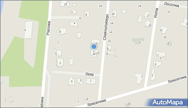 Środa Wielkopolska, Chełmońskiego Józefa, 11, mapa Środa Wielkopolska