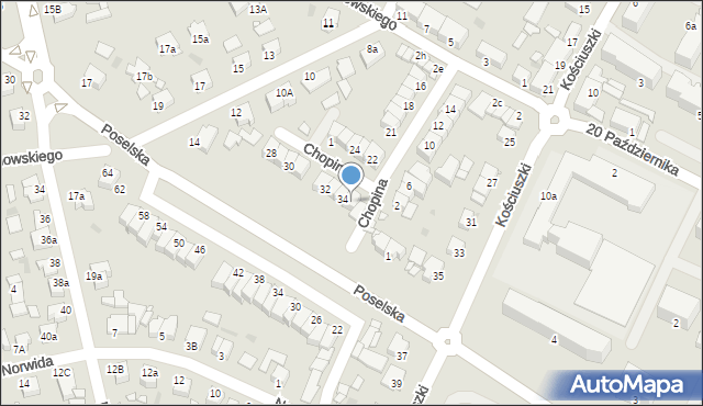 Środa Wielkopolska, Chopina Fryderyka, 35, mapa Środa Wielkopolska