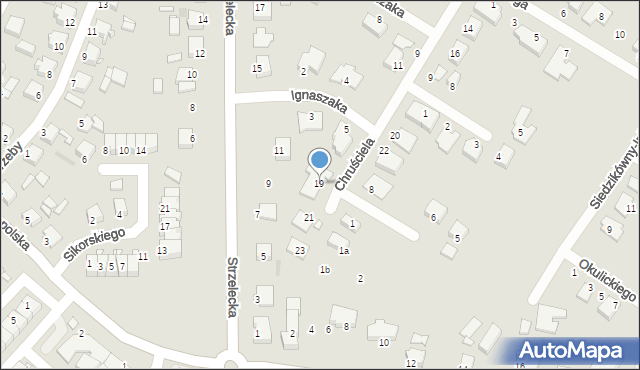 Środa Wielkopolska, Chruściela-Montera Antoniego, gen., 19, mapa Środa Wielkopolska