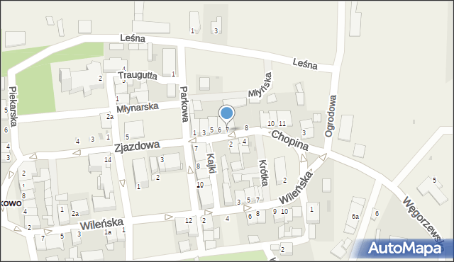 Srokowo, Chopina Fryderyka, 7, mapa Srokowo